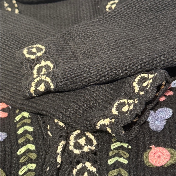 Vintage IVY Oversized Floral Knit Cardigan Sweater - Picture 6 of 6